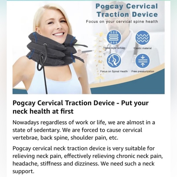 Inflatable Neck Brace &
Cervical Traction Device for Neck Pain Relief.  … - Picture 2 of 6